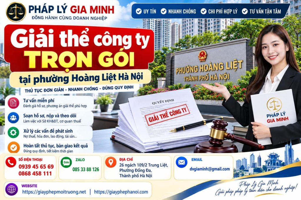 Giải thể công ty trọn gói tại phường Hoàng Liệt Hà Nội